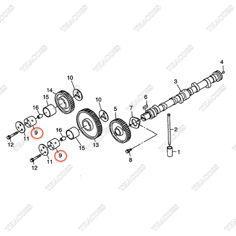 Trục bánh răng trung gian BN-1C010-24250