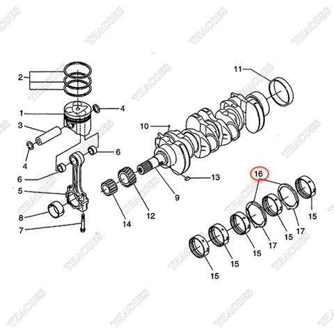 (Std) Căn dọc trục trên BN-1C010-23530 (2c)