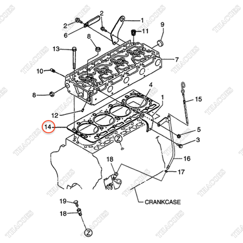 (0,80 mm) Gioăng mặt máy BN-1C020-03310