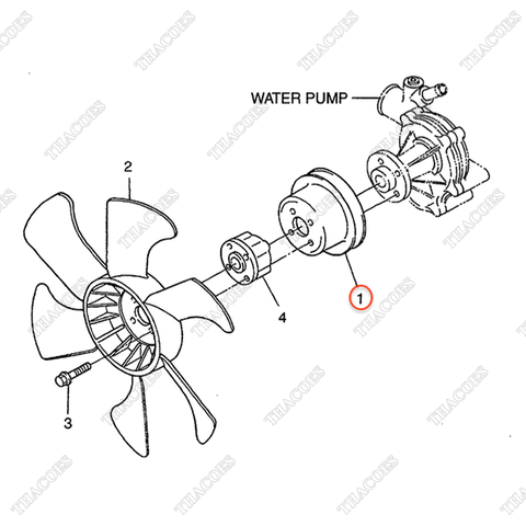 Puly cánh quạt BN-1K011-74250