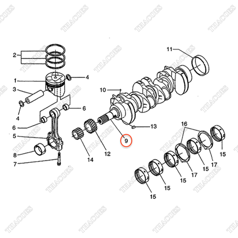 Trục cơ BN-1C020-23012