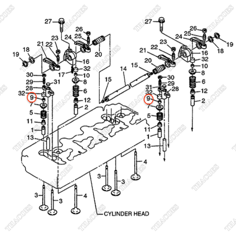 Móng hãm xupap nạp BN-15261-13360 (8 set)
