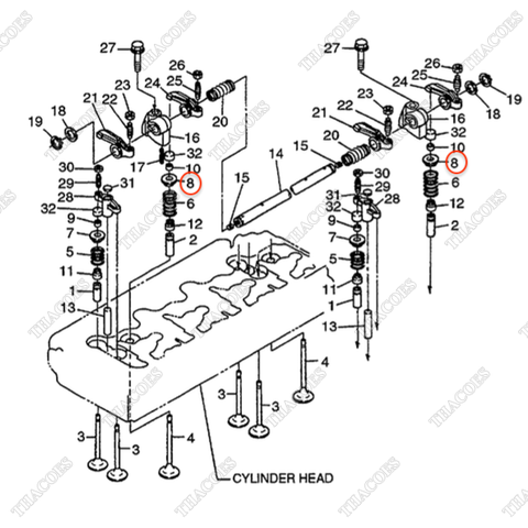 Vòng hãm xupap xả BN-15221-13330 (4c)