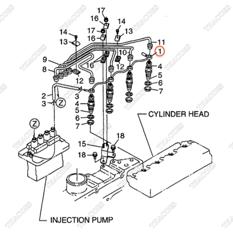Ống dầu hồi diesel BN-1K012-42500