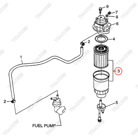 Lọc dầu nhiên liệu tinh BN-1K011-43060