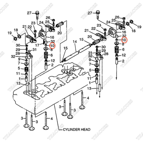 Móng hãm xupap xả BN-15221-13980 (4 set)