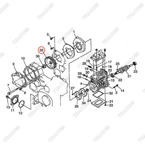 Bánh răng bơm cao áp BN-1C010-51152