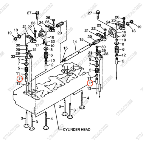 Ống dẫn xupap nạp BN-16241-13540 (8c)
