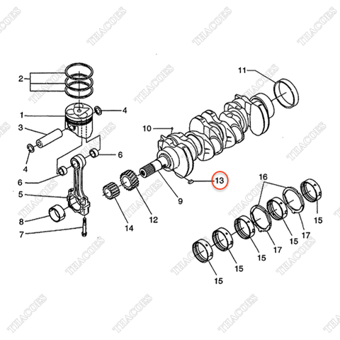 Khoá hãm đầu trục cơ BN-05712-00515