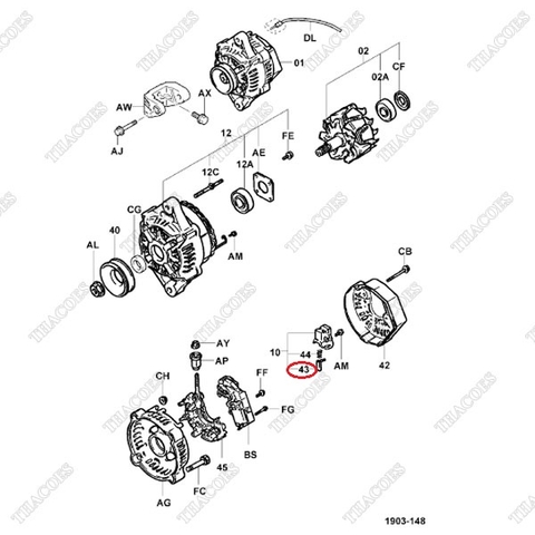 Chổi than 27371-76004-71, 27371-76007-71