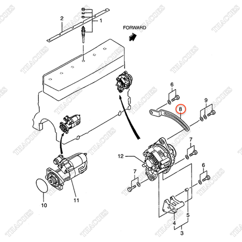 Chống máy phát AG-32B68-11200