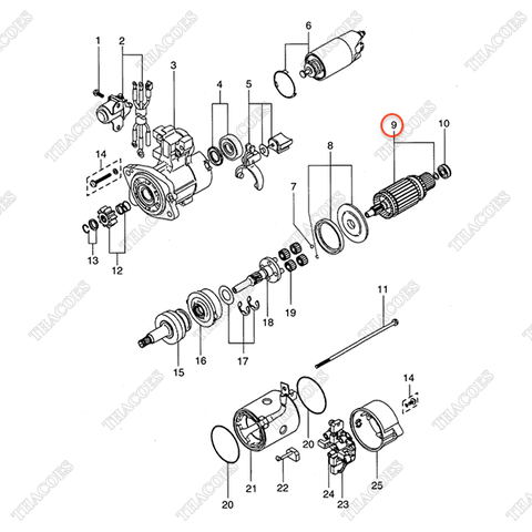 Ruột đề AG-M105X-43671 (Rotor)