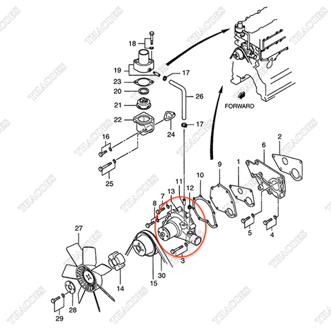 Bơm nước AG-32B45-10031 (Inc 7-13)