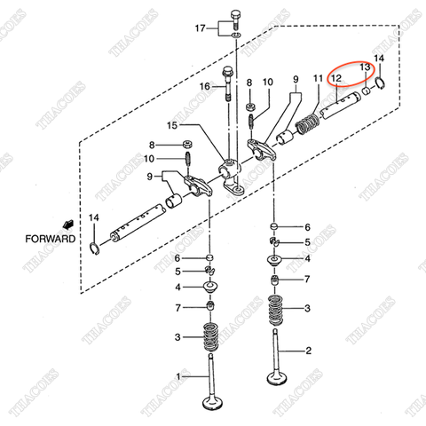 Trục dàn cò AG-32B04-04011 (Inc 12,13)