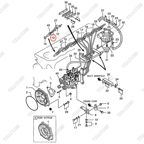 Gioăng ống dầu hồi AG-MD068355 (6 cái)