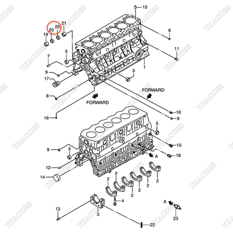Bạc đệm trục cam AG-34307-02802