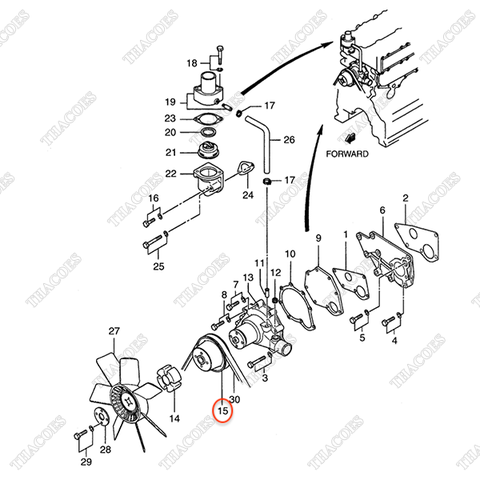 Puly bơm nước AG-32B45-04100