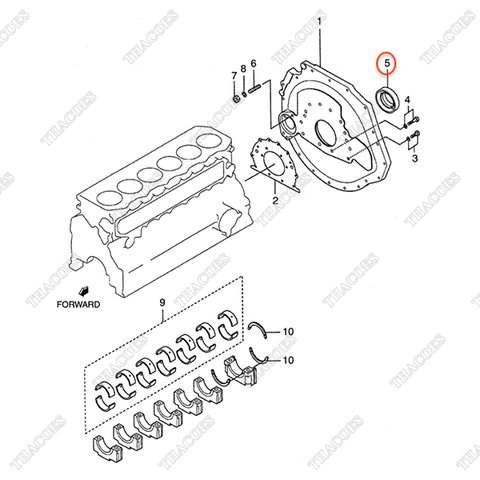 Phớt đuôi trục cơ AG-34407-02090