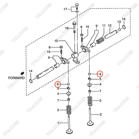 Nắp đệp đuôi xupap AG-31304-11700 (12 cái)