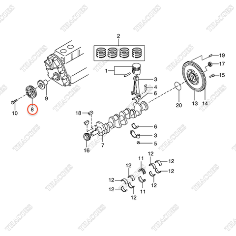 Puly trục cơ N-12303-FU400