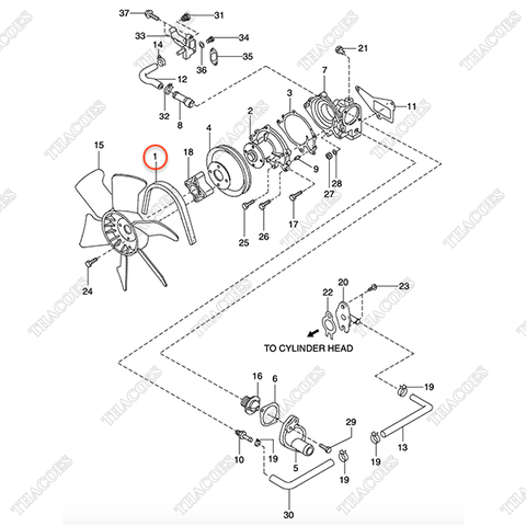 Dây curoa quạt N-02117-21521