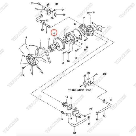 Puly quạt N-21051-GY360