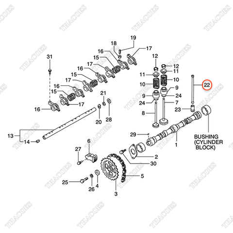 Đũa đẩy xupap N-13238-FY500 (8 cái)