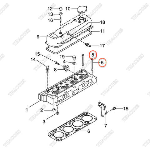 Bulong mặt máy N-11056-FY500 (10 cái)