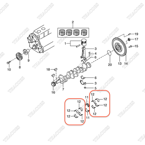 (+0,02) Bạc balie N-12232-FY500 (8 cái)