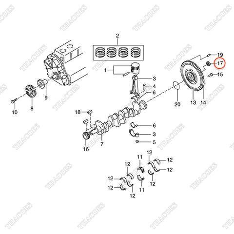 Vòng bi bánh đà N-32203-FU400