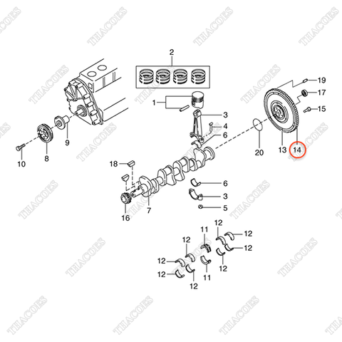 Vòng răng bánh đà N-12312-50K00