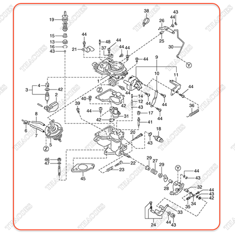 Bộ chế hoà khí N-16010-FU400 (Inc 1-44)