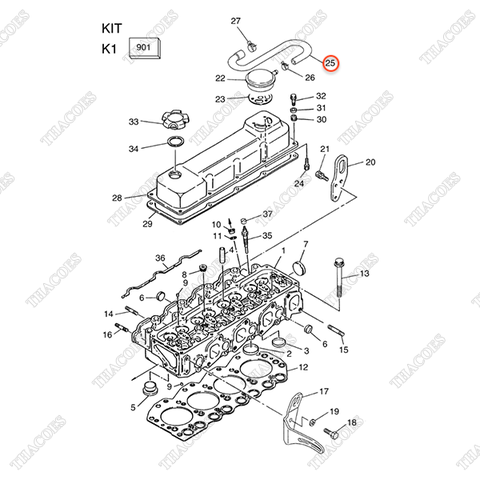 Ống tuần hoàn khí A-11826-40K00