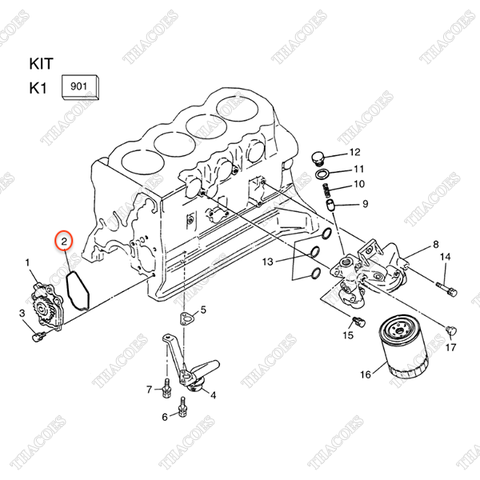 Gioăng bơm nhớt A-15025-43G01