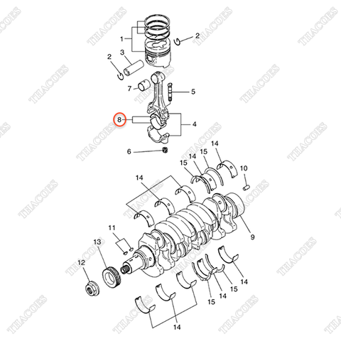 Bạc biên A-12111-2W20A (Std) (4 cặp)