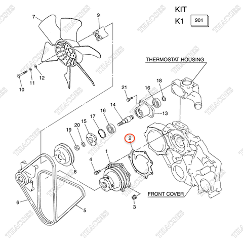 Gioăng bơm nước A-21014-34N01