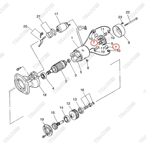 Chổi than cực dương A-23379-57J05 (2c)