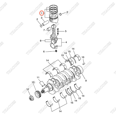 Piston và xéc măng A-12020-2S666 (Grade 3)