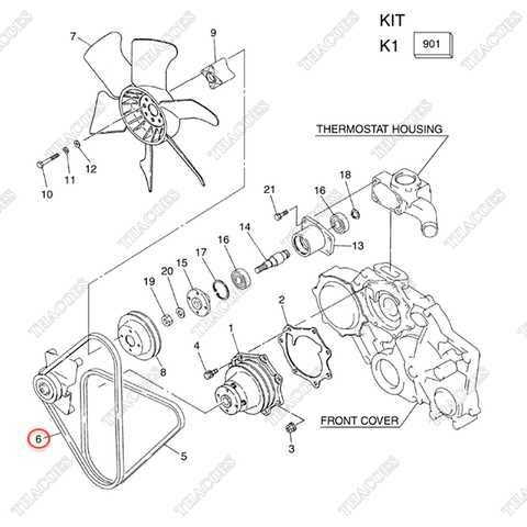 (OC) Dây curoa cánh quạt A-11720-NA002