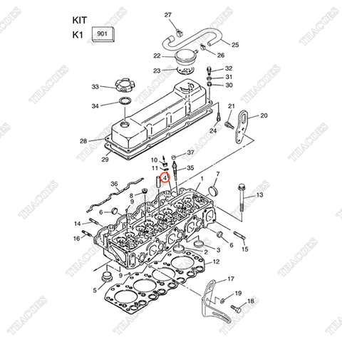Ống dẫn hướng xupap A-13212-54T01 (8c)