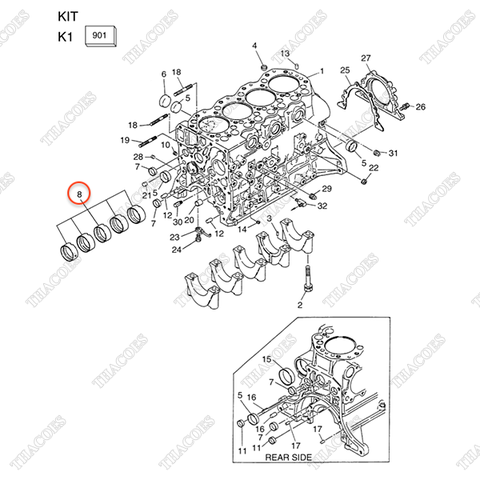 Bạc trục cam A-13005-51N0A, A-13006-43G05, A-13007-43G05, A-13008-43G05, A-13009-43G05