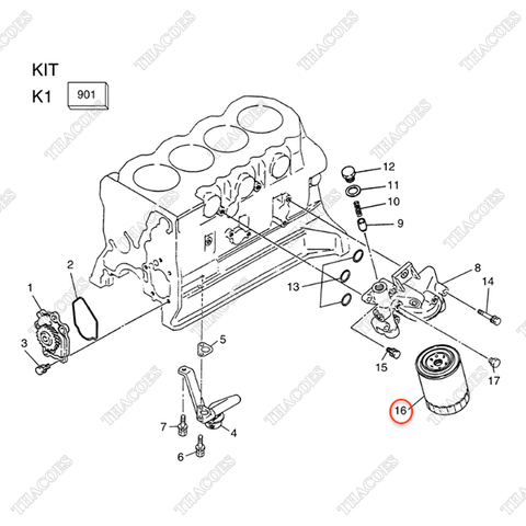 Lọc nhớt động cơ A-15208-43G0A