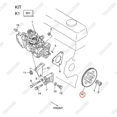 Bánh răng bơm cao áp A-16735-NA00A