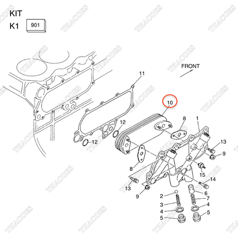 Két làm mát nhớt động cơ A-21355-54T00