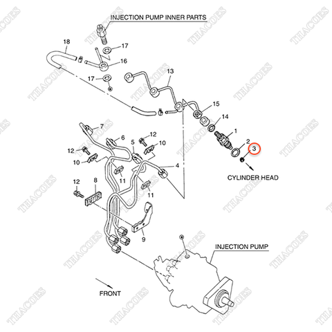Gioăng đầu kim phun A-16626-43G00