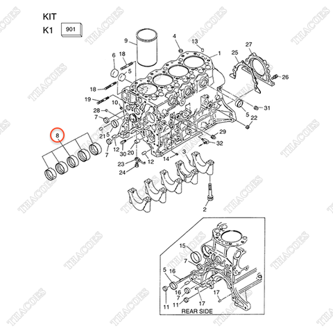 Bộ bạc trục cam A-13002-43G00 (Std) (-2003.7)