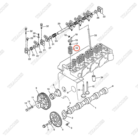 Lò xo xupap A-13203-90010 (8c)