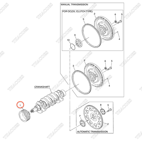Puly trục cơ A-12304-6K200 (OC,HCS,UL-DS) (FD20C7, FD20T7, FD20W7, FD25C7, FD25T7, FD25W7, FD30C7, FD30T7, FD30W7)