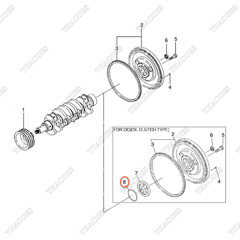 (OC) Gioăng dầu A-30412-40K20 (FHD15C3, FHD15T3, FHD18C3, FHD18T3 FD20C3, FD20C13, FD20T3, FD20T13, FD20W3, FD25C3, FD25C13, FD25T3, FD25T13, FD25W3 FD30C3, FD30T3, FD30W3)