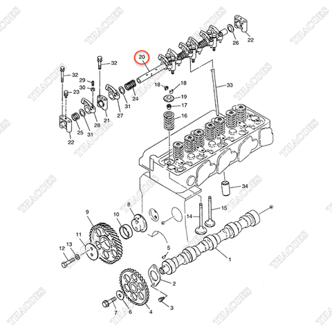 Trục dàn cò A-13252-43G02
